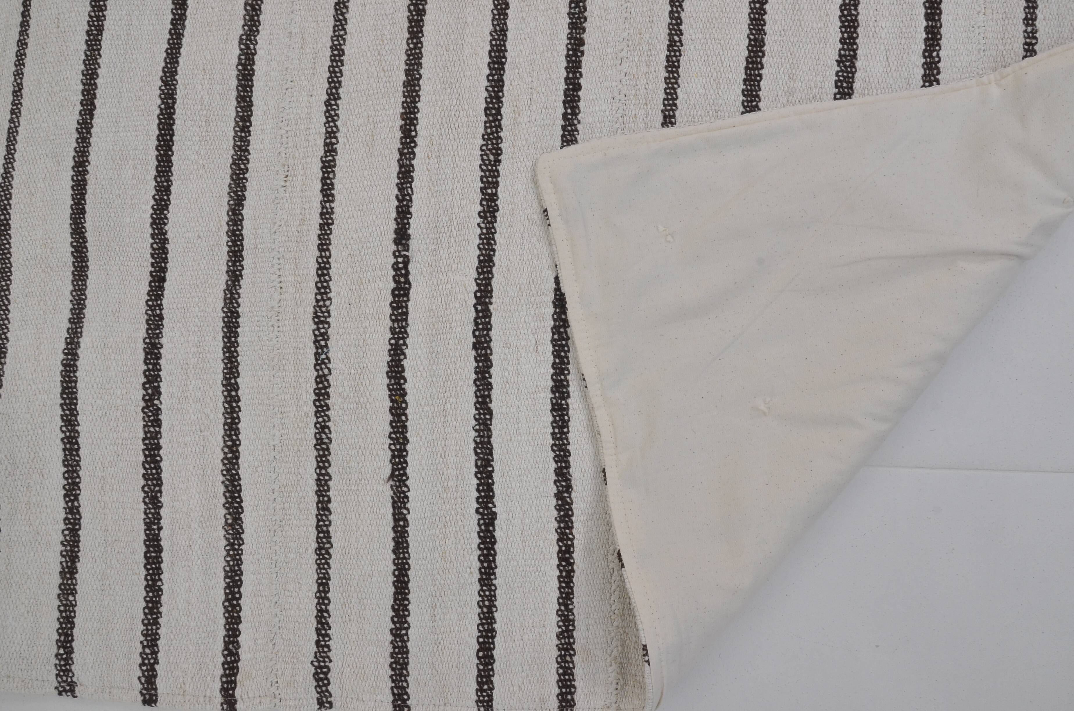 Vintage Anatolian Stripe Hemp Kilim sku 3779