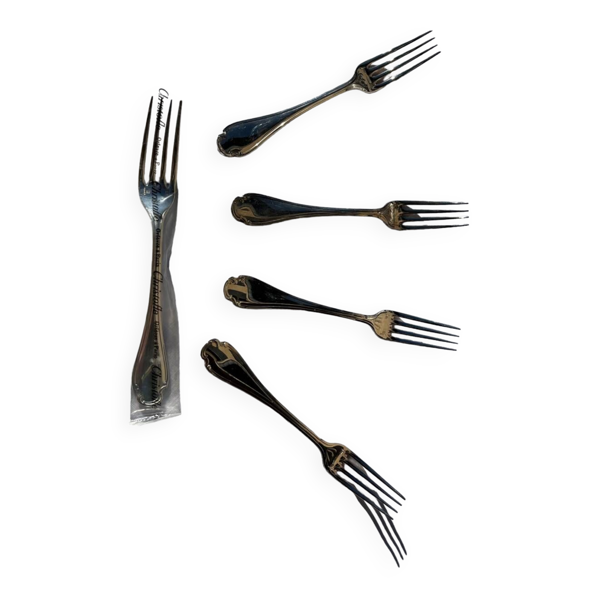 Lot de 5 fourchettes  Christofle  vintage