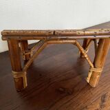 Rattan and cane footrest from the 1950s