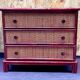 Rattan commode Roche Bobois Maugrion from the 1980s