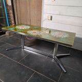 Vintage coffee table in glazed ceramic from the 1960s.