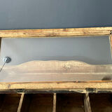 Showcase/cutlery rack, wood and glass