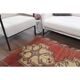 1970s Turkish Oushak Handmade Wool Cotton Red Area Rug 107x200