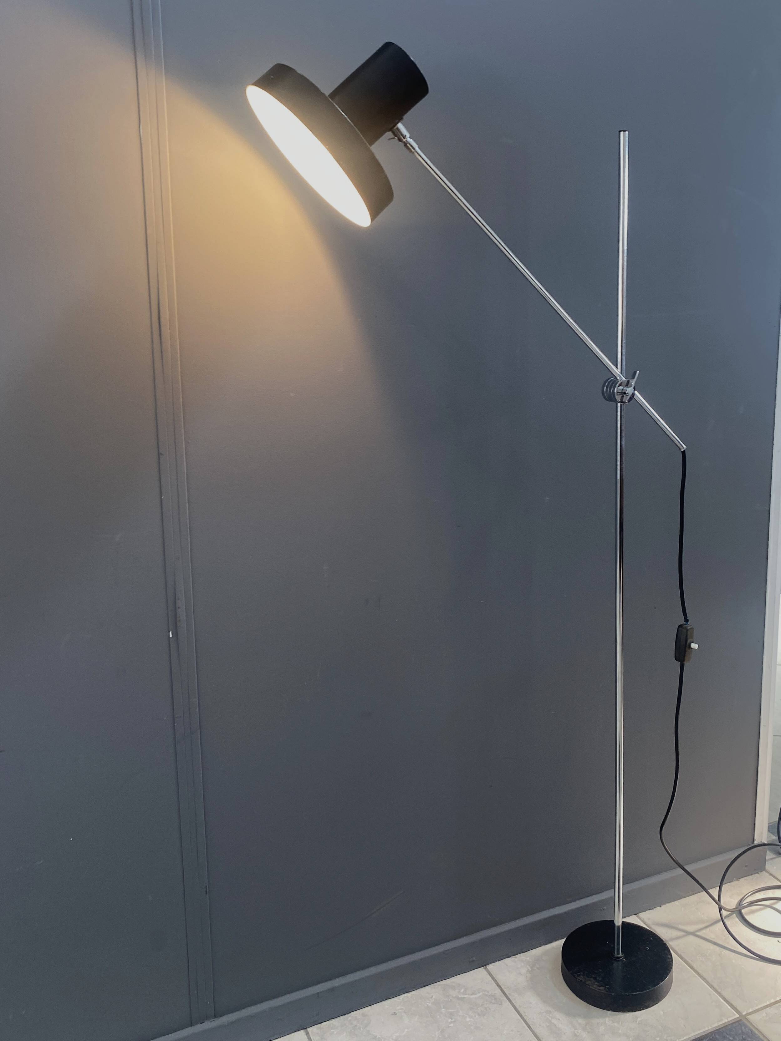 Metal floorlamp by J. Hoogervorst for Anvia Netherlands
