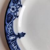 Paire d'assiettes anglaises décor bleu