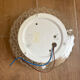 Ceiling light or wall light in moulded glass with diamond point - mid 20th century