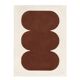 Brown abstract painting on paper signed Eawy.