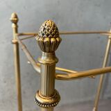 Gilded brass table and glass