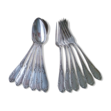 12 silver metal table covers SFAM Rocaille Model