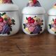 4 pots de cuisine en barbotine
