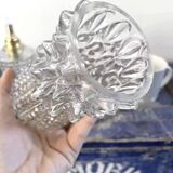 Vintage chiseled glass portable lamps