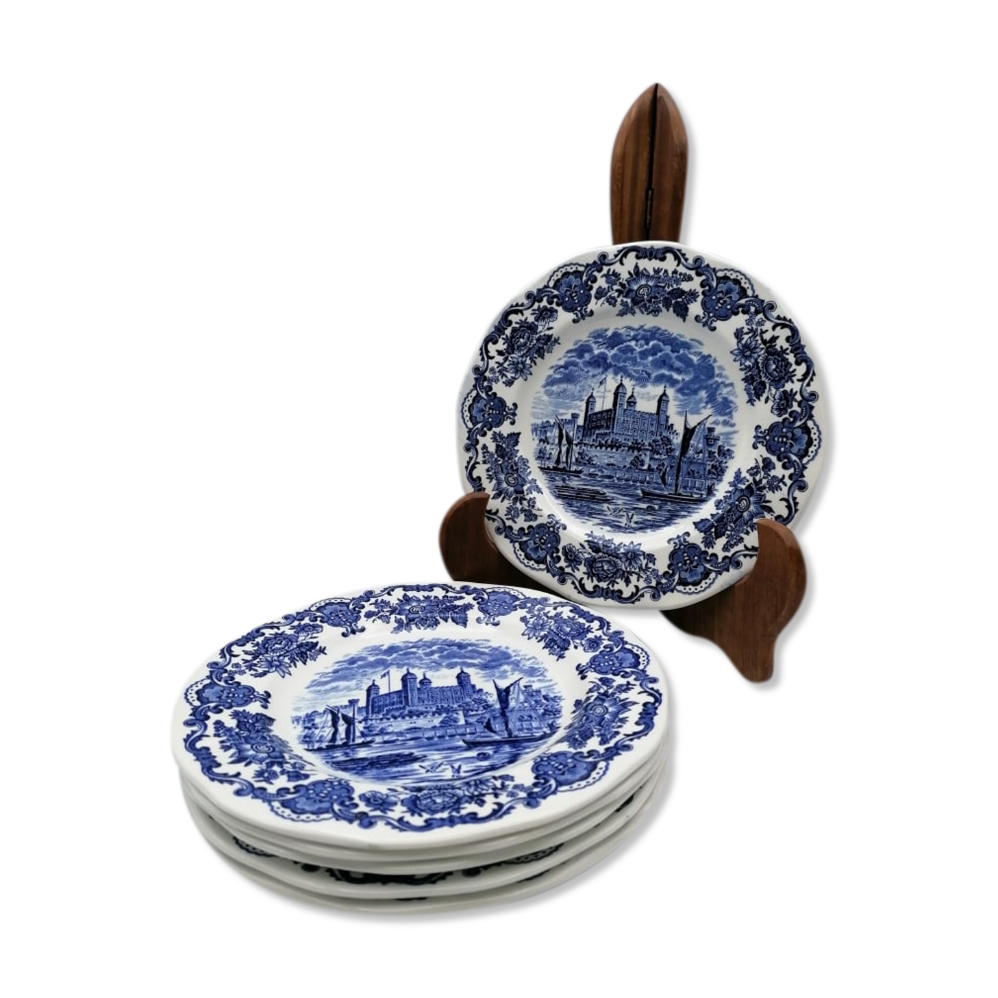 Dessert plates in English porcelain