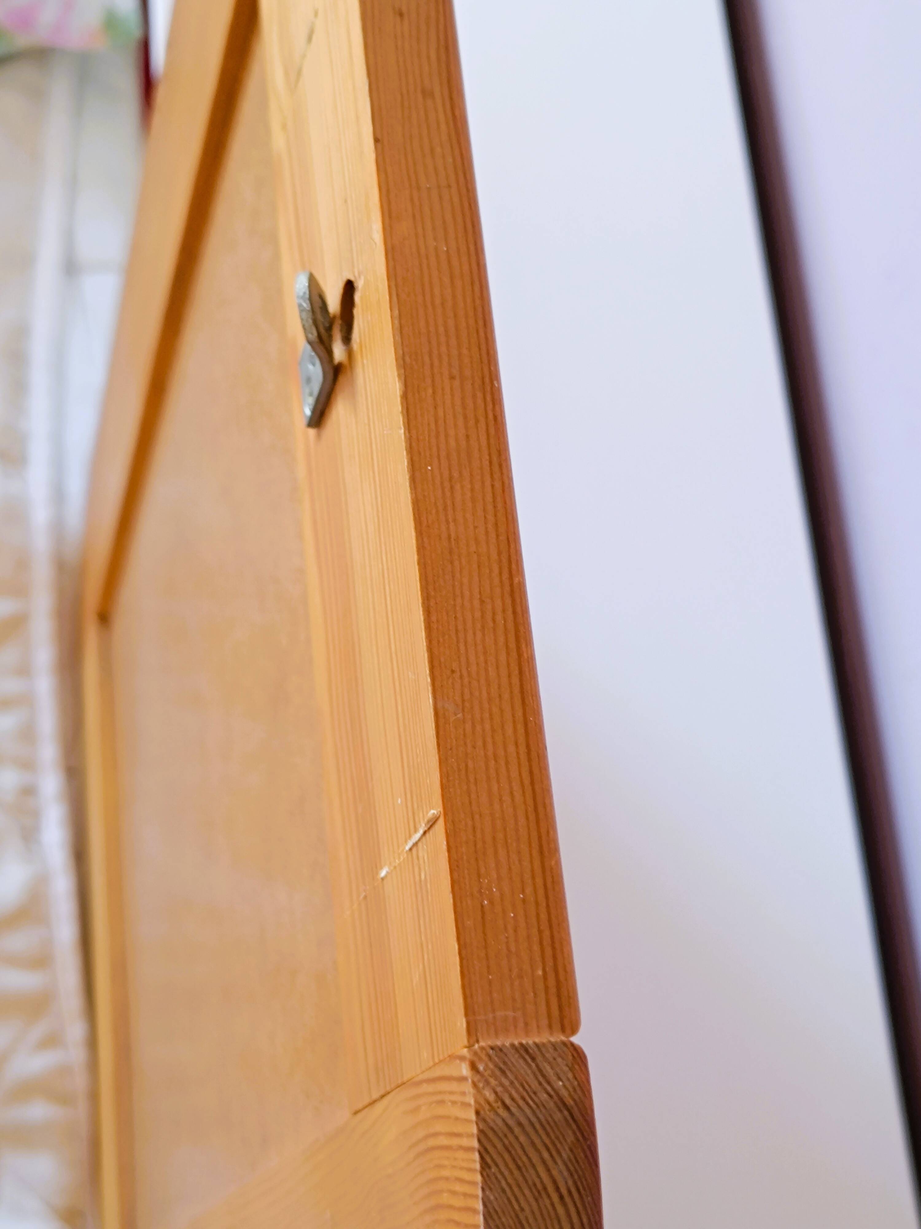 Rectangular mirror in solid pine