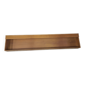 Extra long floating teak wall shelf / sideboard with lights, Denmark 1960s
