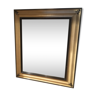 Black and off-white mirror 79x69cm