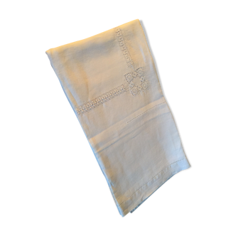 Embroidered linen tablecloth