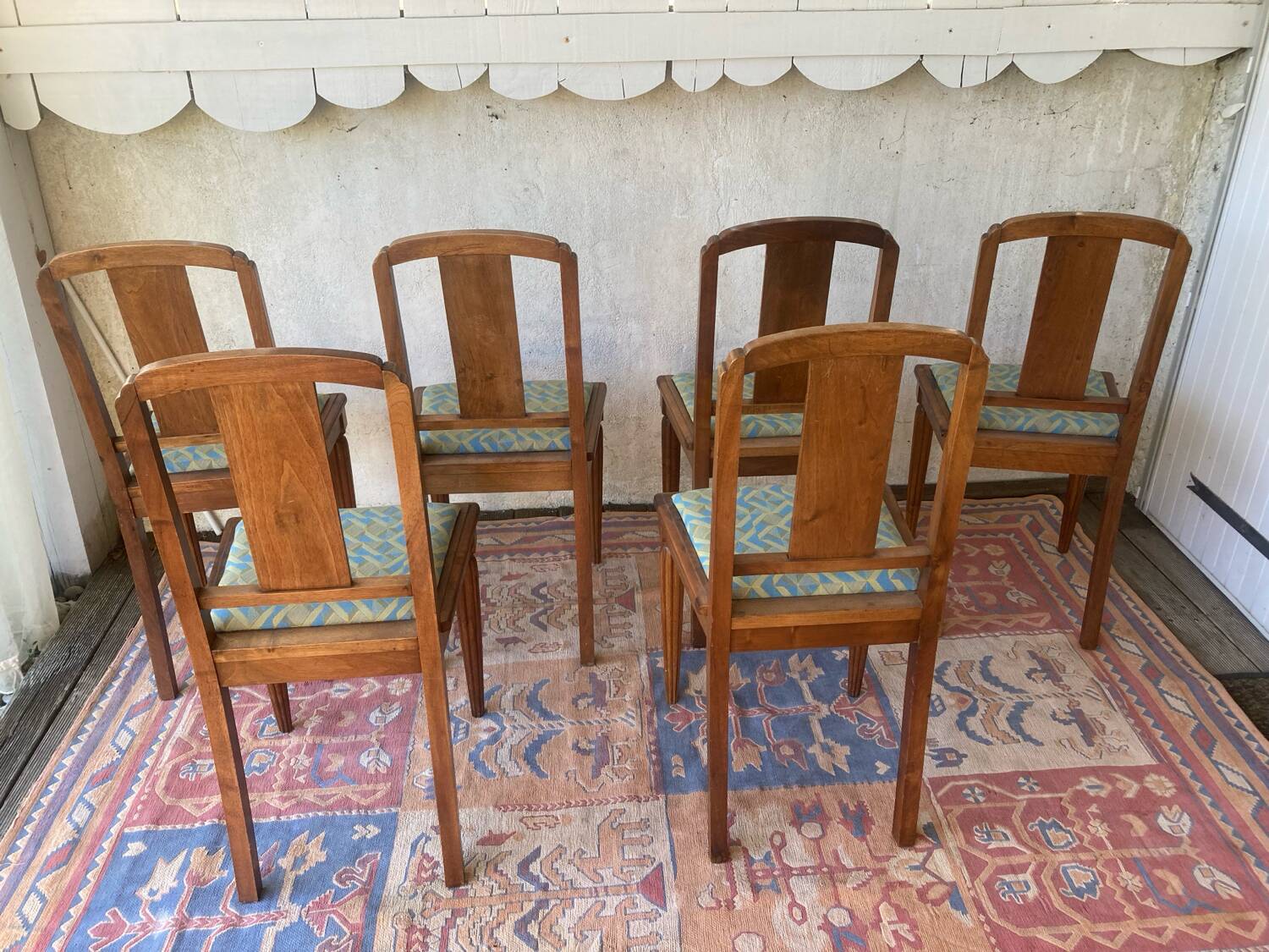 6 chaises Art Déco