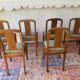 6 chaises Art Déco