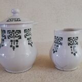 Pot à lait et crémier Art Nouveau