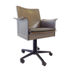 Fauteuil de bureau en cuir Matteo