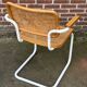 Chair Cesca model with armrests B64 in white metal and wood