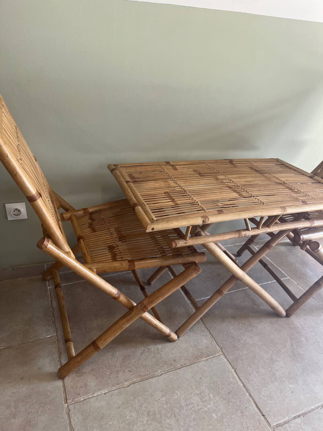 Bamboo table and chairs