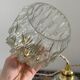 Trio of suspension in electrified chiseled glass to nine
