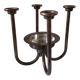 Large Swedish Silver-Plated Metal Candlestick, Modernist Vintage