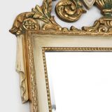 20th Century Napoleon III style mirror in wood with facet cut mirror, France