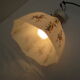 Old wall lamp 45° and its tulip lampshade decorated with flowers