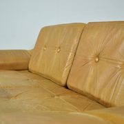 Danish vintage leather 2-seater sofa by svend skipper, 1970s