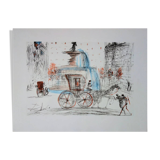 Salvador Dali: New York City, Plaza - Signed Lithograph