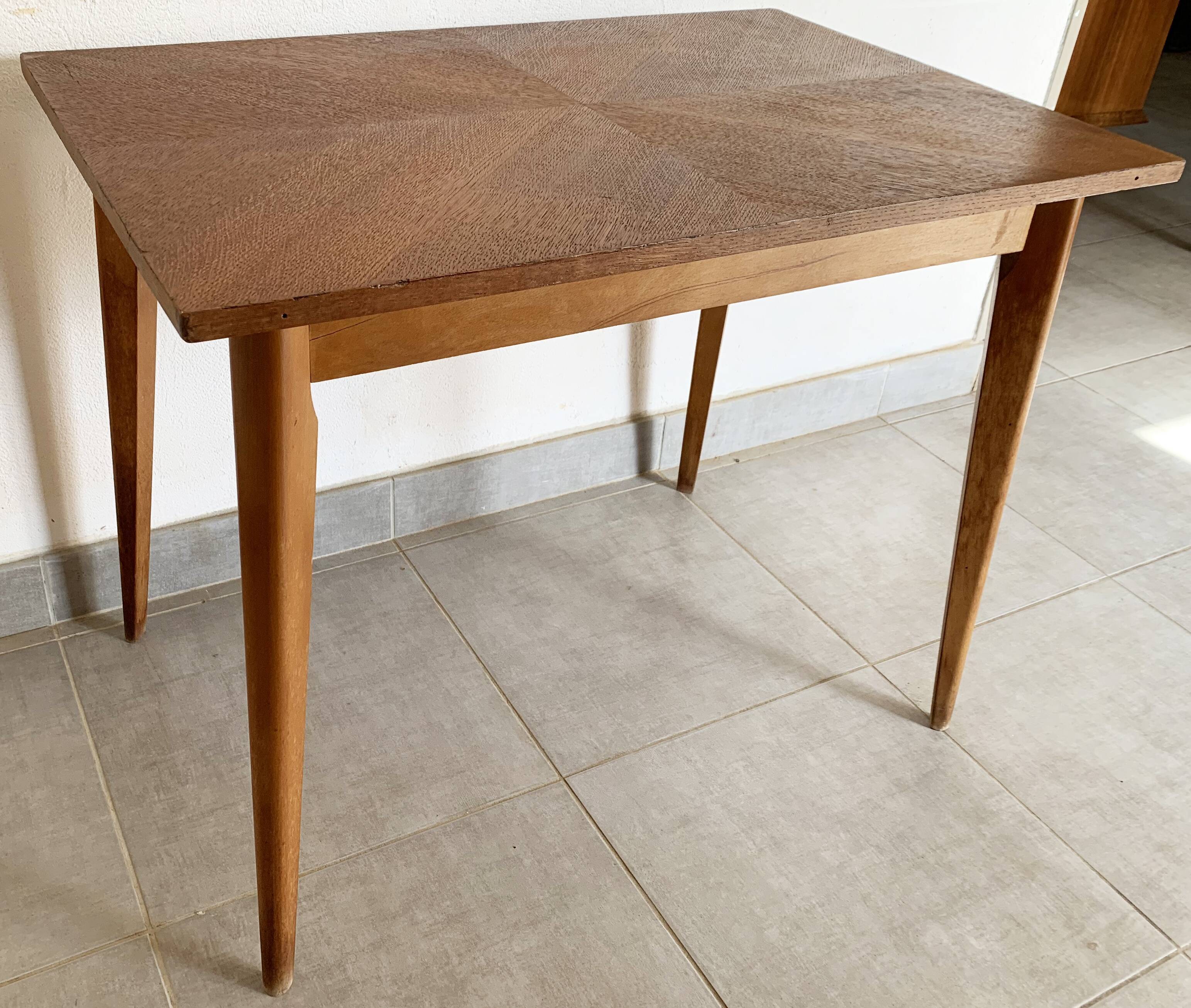 Vintage oak dining table from the 50s