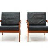 Lounge chairs by Illum Walkelsø for Niels Eilersen, 1960s