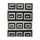 Black and cream kilim area rug 253 x 338 cm