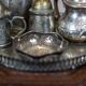 Silver-Plated Coffee Set with Tray, 1920s, Set of 6