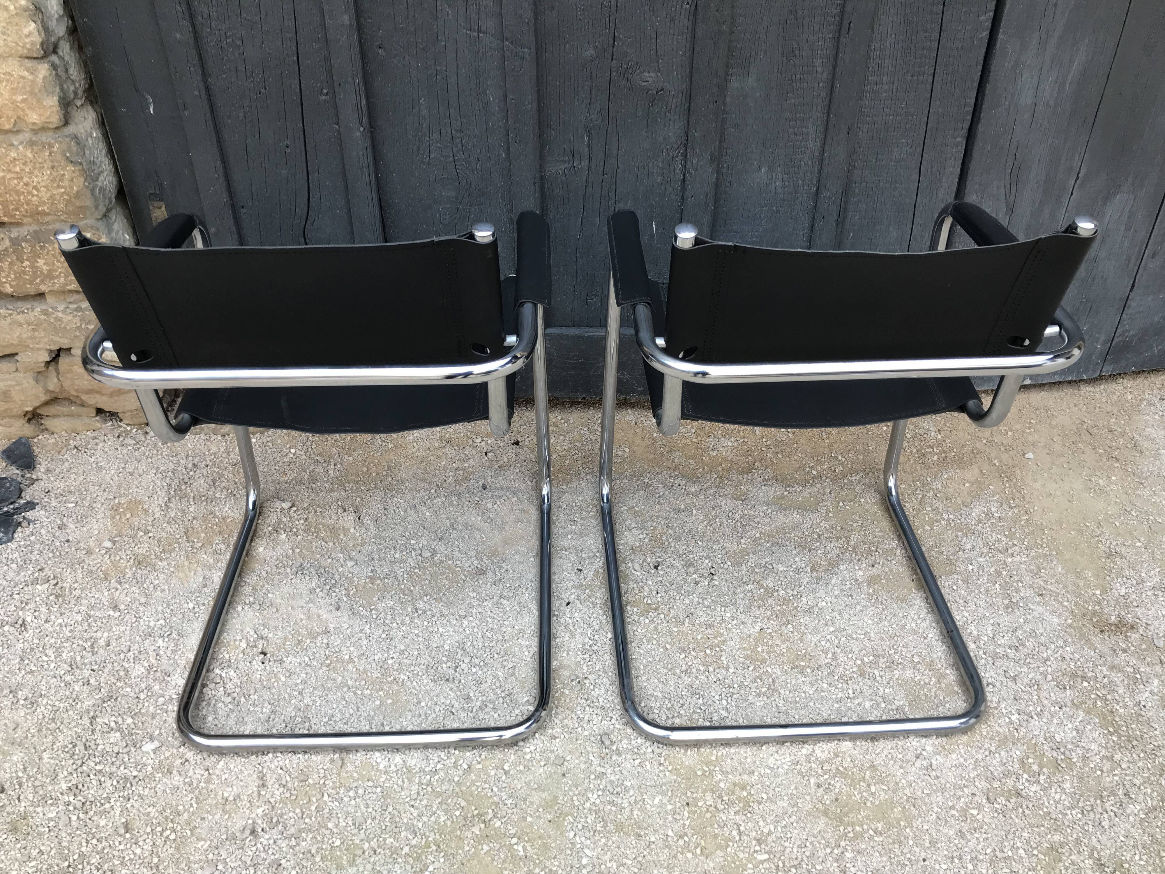 Pair of leather chairs