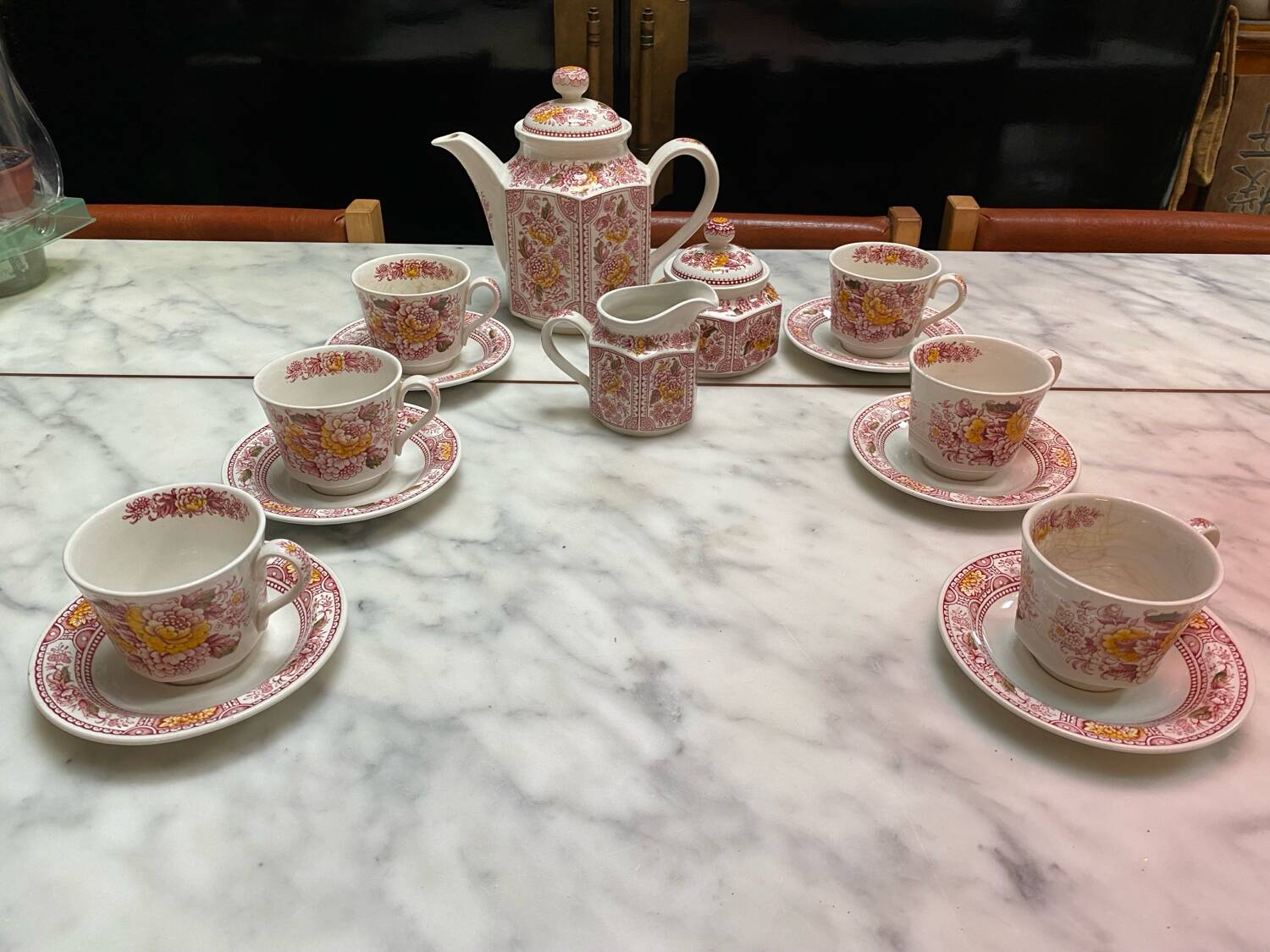 Canterbury English porcelain tea and coffee service