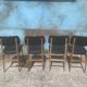Chaise vintage skaï noir