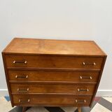 Vintage compass foot chest of drawers
