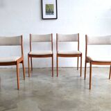 Série de quatre chaises par Johannes Andersen pour Uldum Møbelfabrik