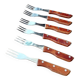 Set of 6 vintage japanese sakana forks – wooden handles