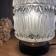 Vintage pressed glass column table lamp