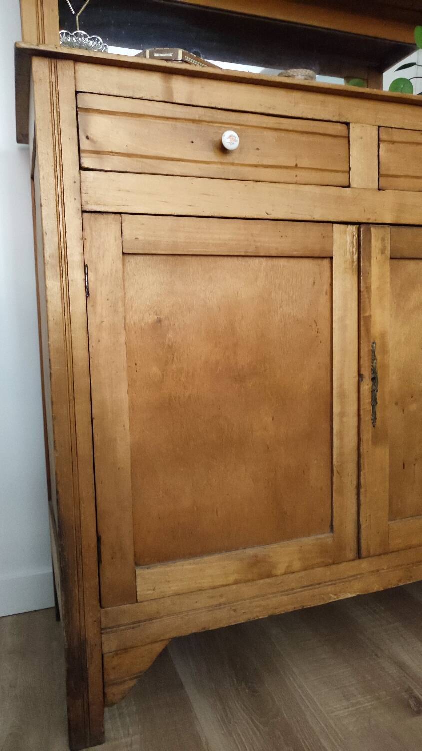 Vintage light wood sideboard