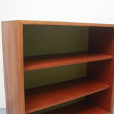 1960s bookcase with green back panel