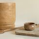 Turned wooden pots and beaters for the kitchen