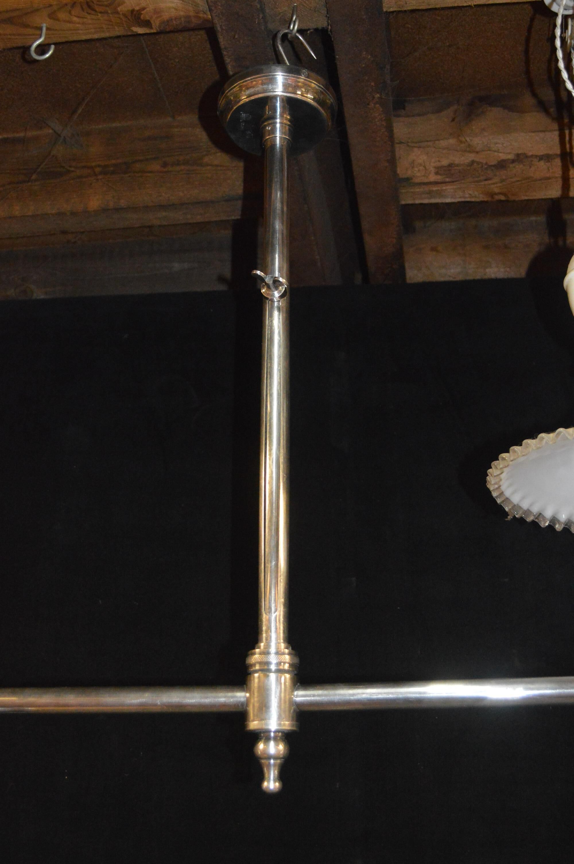 Billiards chrome brass chandelier