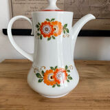Théière orange vintage