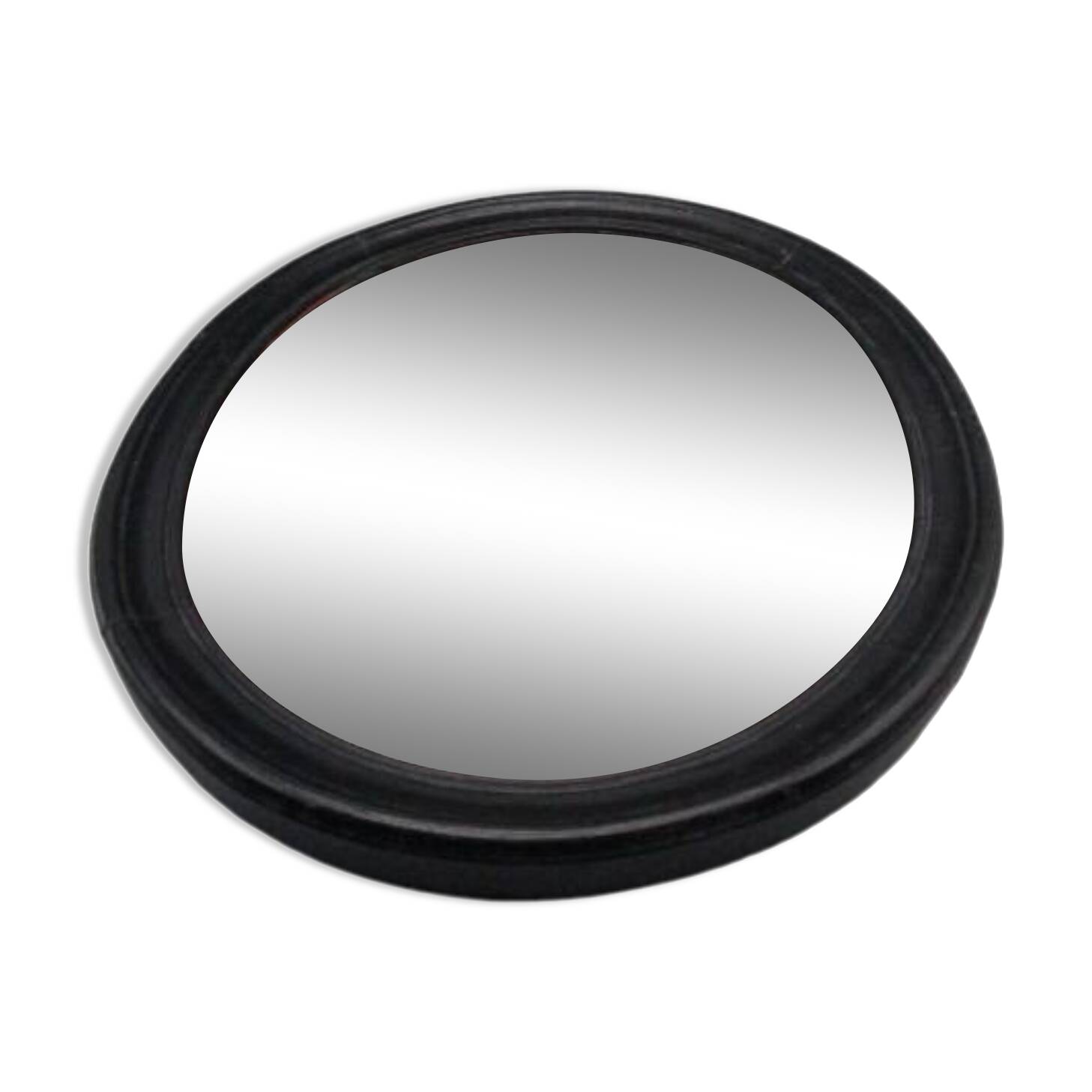 Miroir ancien en bois noirci