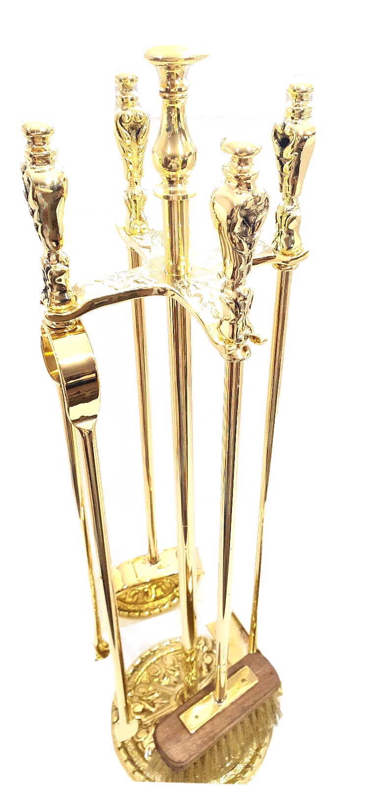 Solid brass fireplace servant 4 accessories